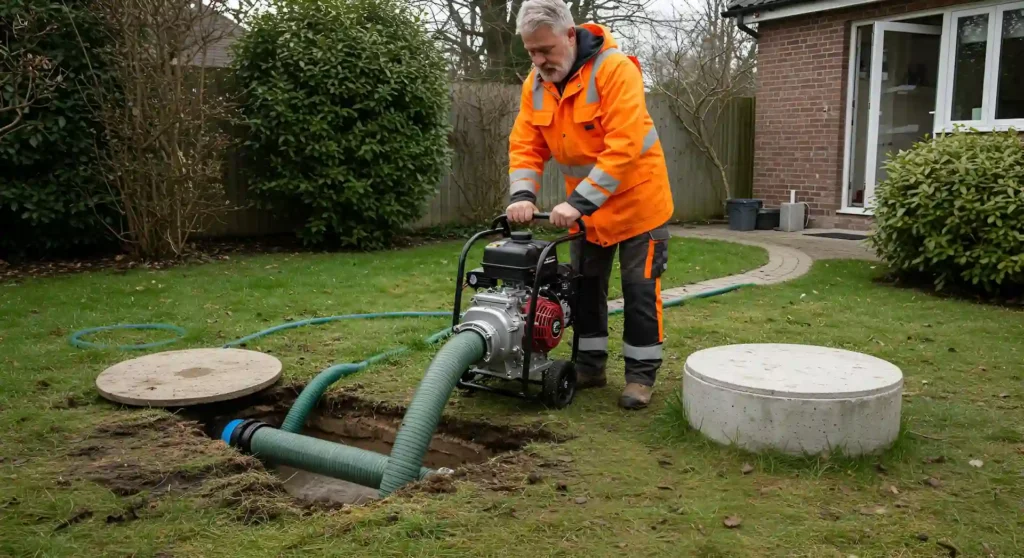 trenchless plumbing in back yard